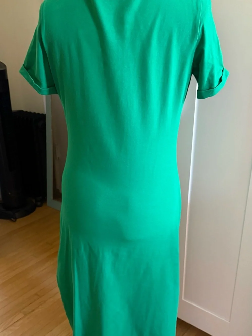 Sezane Emerald Green Pippa knotfront Dress M - Picture 6 of 7